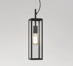 Suspension, Harvard, noir, IP44, L11cm, H38cm - Astro