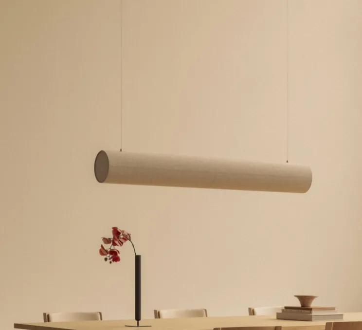 Suspension, Hashira Linear, naturel, LED, 2700K, 380 lm, L140cm, H18cm - Audo Copenhagen