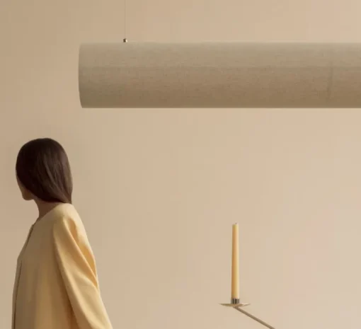 Suspension, Hashira Linear, naturel, LED, 2700K, 380 lm, L140cm, H18cm - Audo Copenhagen