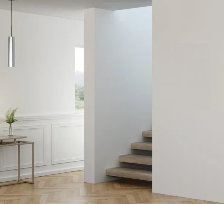 Suspension, Hashira, nickel mat, Ø8,15cm, H40cm - Astro