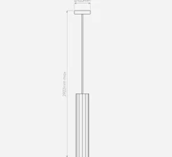 Suspension, Hashira, noir mat, Ø8,15cm, H40cm - Astro