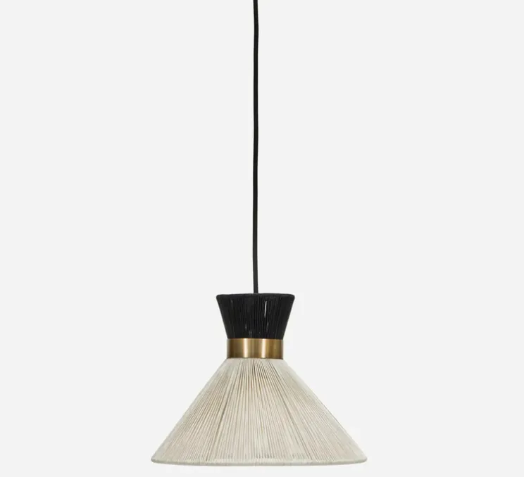 Suspension, HDCord, blanc & noir, Ø25cm, H20cm - House Doctor