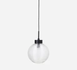 Suspension, HDGaia, transparent, noir, Ø30cm, H15cm - House Doctor