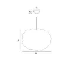Suspension, Heat Large, laiton, Ø80cm, H60cm - Northern