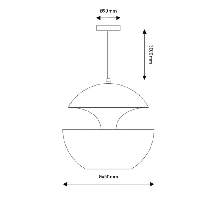 Suspension, Here Comes The Sun 450, blanc, cuivre, Ø45cm, H45cm - DCW éditions Paris