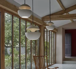 Suspension, Here Comes the Sun 350, blanc et blanc, Ø35cm, H35cm - DCW éditions Paris