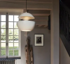 Suspension, Here Comes the Sun 350, blanc et blanc, Ø35cm, H35cm - DCW éditions Paris