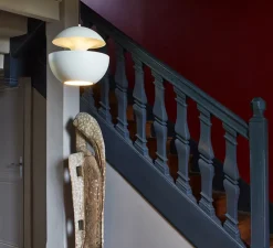 Suspension, Here Comes the Sun 350, blanc et blanc, Ø35cm, H35cm - DCW éditions Paris