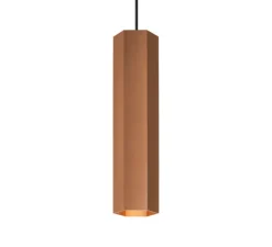 Suspension, Hexo 3.0 LED, cuivre, LED, dim, 3000K, 425 lm, Ø7,7cm, H30cm - Wever&Ducré