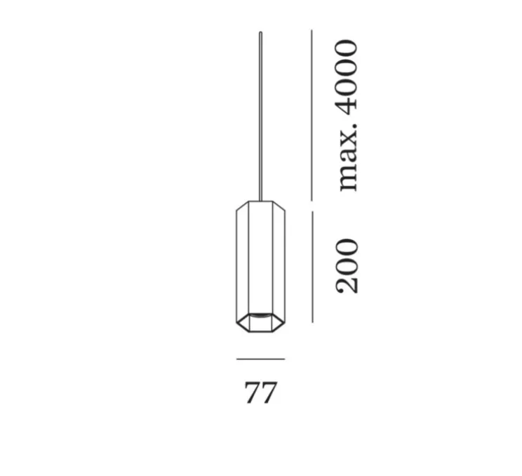 Suspension, Hexo 2.0 LED, or, LED, dim, 2700K, 405 lm, Ø7,7cm, H20cm - Wever&Ducré