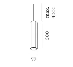 Suspension, Hexo 3.0 PAR16, bronze, Ø7,7cm, H30cm - Wever&Ducré