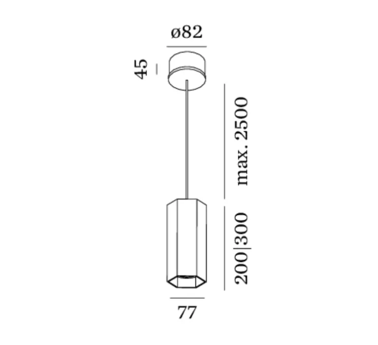 Suspension, HEXO 2.0 PAR16, cuivre, H20cm - Wever&Ducré