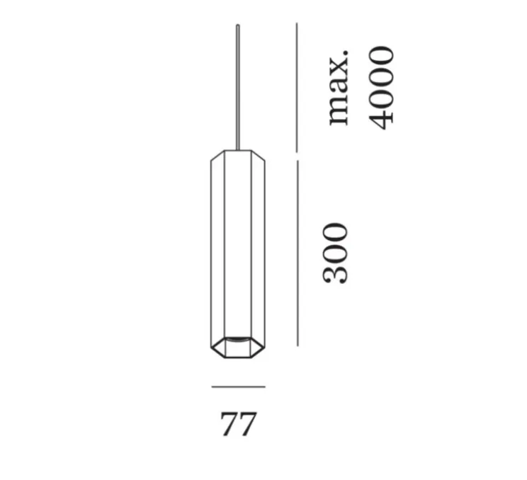 Suspension, Hexo 3.0 PAR16, noir, Ø7,7cm, H30cm - Wever&Ducré