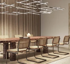 Suspension, Hilow, émission élevée, titane, LED, 2700K, 5045lm, L113cm, H7cm - Panzeri