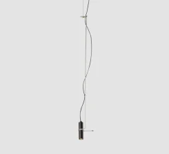 Suspension, Hold C, noir, LED, 2700K, 420 lm, Ø9cm, H82cm - Luxcambra