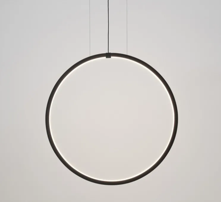 Suspension, Hoop Vertical Interior, noir, LED, 2700K, 4335 lm, Ø70cm, H4cm - ONOK