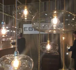 Suspension, Horizon 45, Or fumé, Ø45cm, H22cm - Ebb and Flow