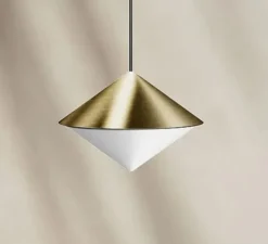 Suspension, Horizon, sans rosace, laiton, LED, dim, 2700K, 750 lm, Ø13,8cm, H9,7cm - Il Fanale