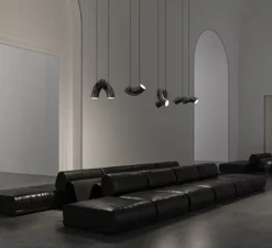 Suspension, Hyphen , Noir chromatique, L29cm, H24cm, 3000K, 2000lm - Darmes