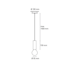 Suspension, Ila, Pêche, Ø5,5cm, H15cm - Plato Design