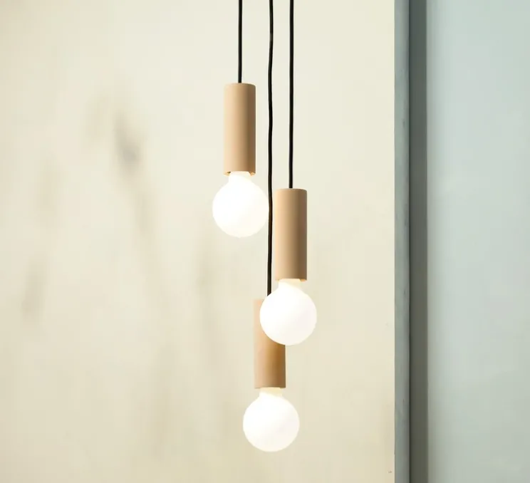 Suspension, Ila trio, Jaune ambre, Ø13cm, H15cm - Plato Design