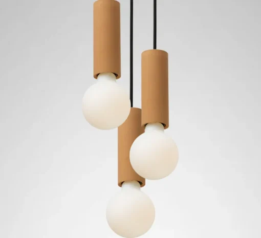 Suspension, Ila trio, Jaune ambre, Ø13cm, H15cm - Plato Design