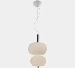 Suspension, Ilargi Doble, blanc & noir, LED, dim, 2700k, 1833 lm, Ø39,5cm, H67cm - LEDs C4