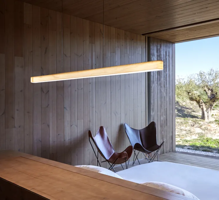 Suspension, I-Line, blanc ivoire, LED, 3000K, 1434lm, L120cm, H5cm - LZF