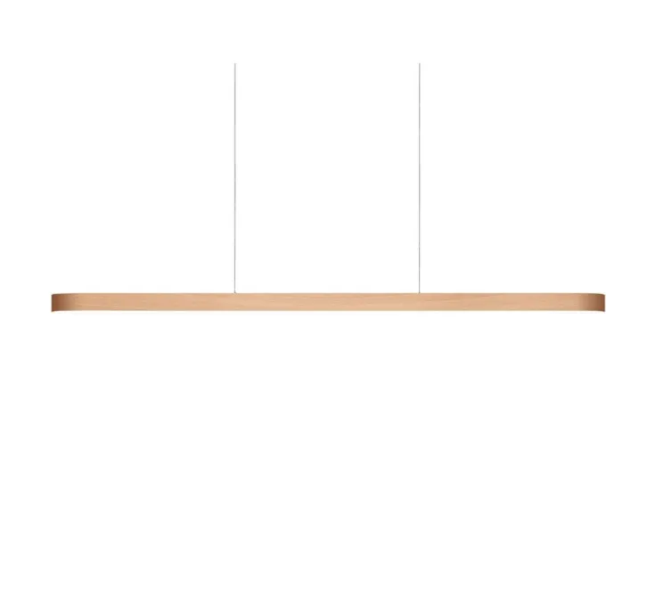 Suspension, I-Line, hêtre naturel, LED, 3000K, 1808lm, L150cm, H5cm - LZF