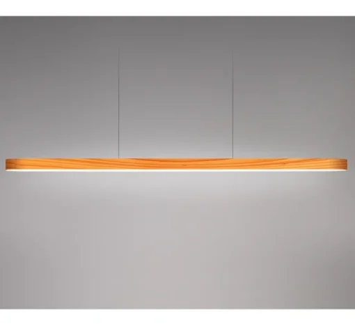 Suspension, I-Line, hêtre naturel, LED, 3000K, 1808lm, L150cm, H5cm - LZF