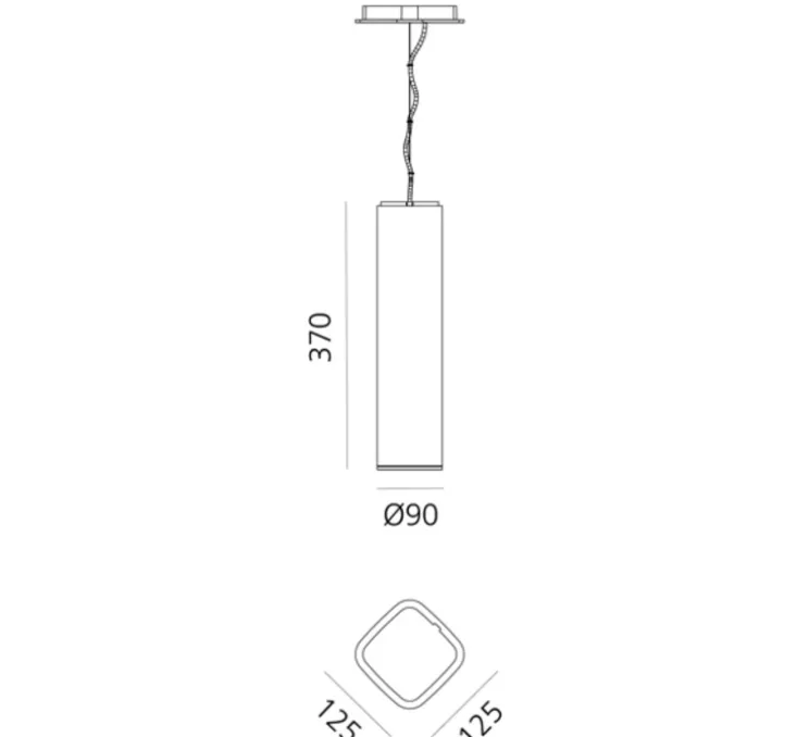 Suspension, Ilio Suspension 36, blanc brillant, Ø9cm, H37cm - Artemide