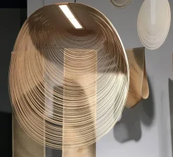 Suspension, Illan 100, dimmable coupure de phase, bouleau, LED, 2700K, Ø100cm, H100cm - Luceplan