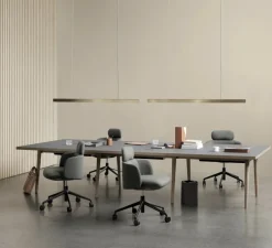 Suspension, I-Model Cord, laiton brossé, LED, dim, 2700K, 2130 lm, L150cm, H5,3cm - Anour