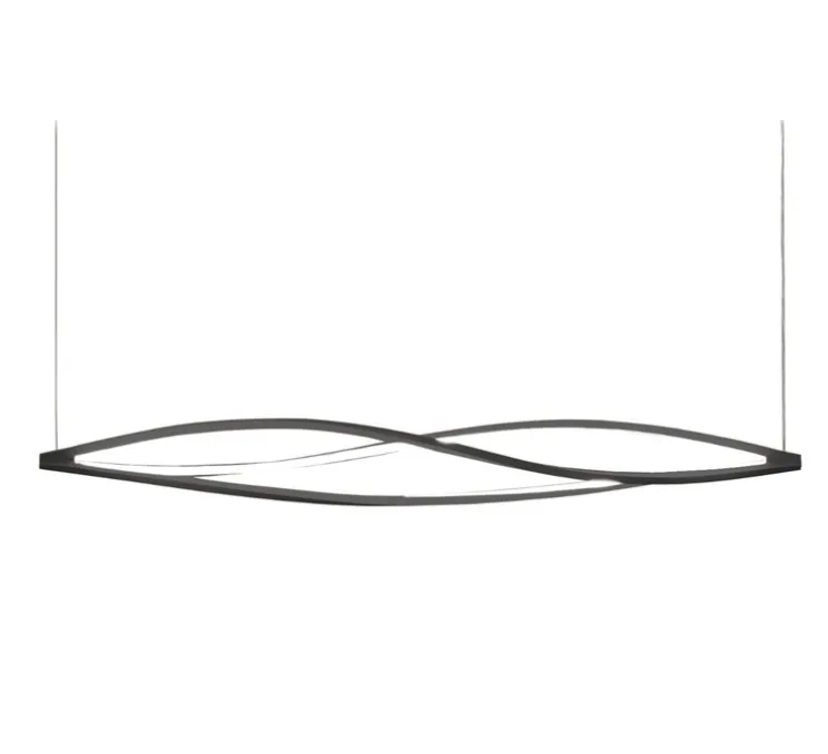 suspension, IN THE WIND, blanc & noir, LED, 3000K, 2850lm L188cm, H19cm - Nemo Lighting