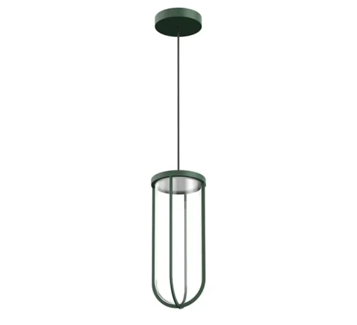 Suspension, In Vitro, vert forêt, IP66, LED, 2700K, 799 lm, Ø18cm, H42,5cm - Flos
