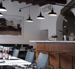 Suspension industrielle, Huna, noir, Ø40cm - FontanaArte