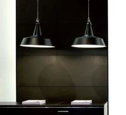 Suspension industrielle, Huna, noir, Ø40cm - FontanaArte