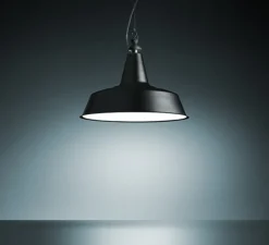 Suspension industrielle, Huna, noir, Ø40cm - FontanaArte