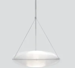 Suspension, Iris, B/B, argent, LED, dim, 1-10V, 2700k, Ø90cm, H30cm - A-N-D