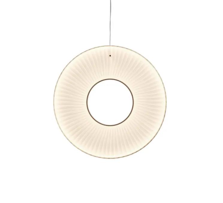 Suspension, Iris Vertical 60, blanc, LED, dim, 2700K, 5250 lm, Ø60cm, P60cm - Dix heures dix