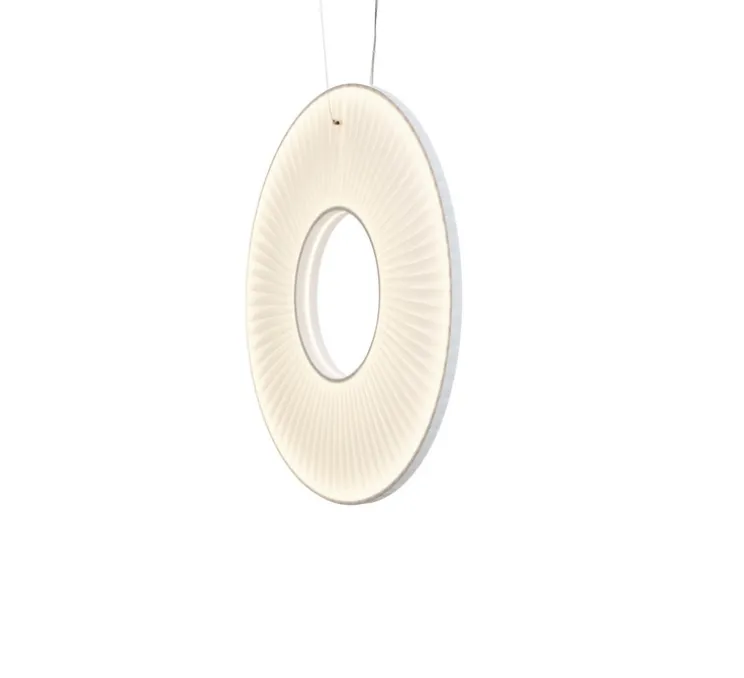 Suspension, Iris Vertical 60, blanc, LED, dim, 2700K, 5250 lm, Ø60cm, P60cm - Dix heures dix