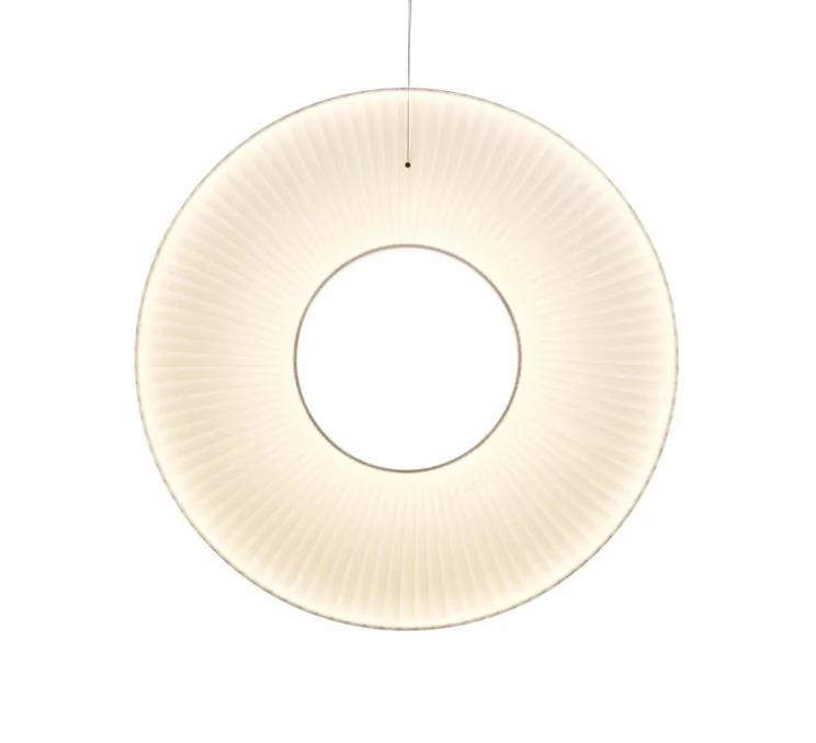 Suspension, Iris Verticall 80, blanc, LED, dim, 2700K, 7350 lm, Ø78cm, P78cm - Dix heures dix