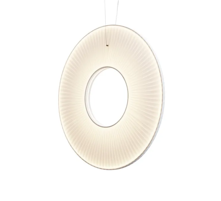 Suspension, Iris Verticall 80, blanc, LED, dim, 2700K, 7350 lm, Ø78cm, P78cm - Dix heures dix
