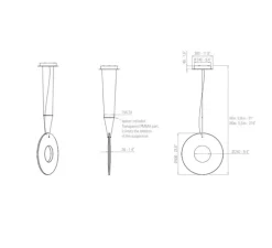 Suspension, Iris Verticall 80, blanc, LED, dim, 2700K, 7350 lm, Ø78cm, P78cm - Dix heures dix