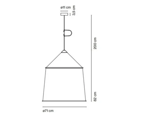 Suspension, Jaima, beige, LED, 2700K, IP65,1022lm, Ø71cm, H82cm - marset