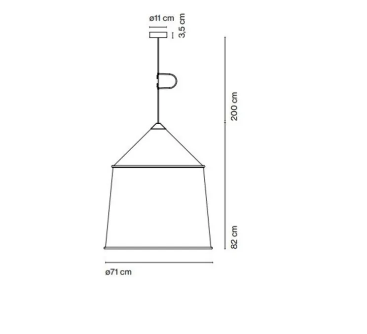 Suspension, Jaima, beige, LED, 2700K, IP65,1022lm, Ø71cm, H82cm - marset