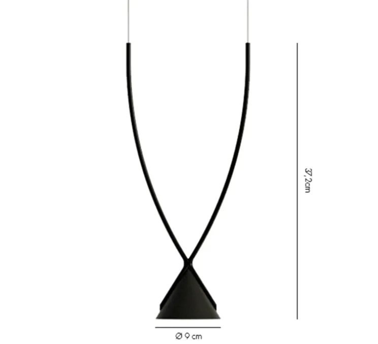 Suspension, Jewel 01, variable, noir, LED, 2700K, 671lm, L20cm, H37,2cm - Axolight