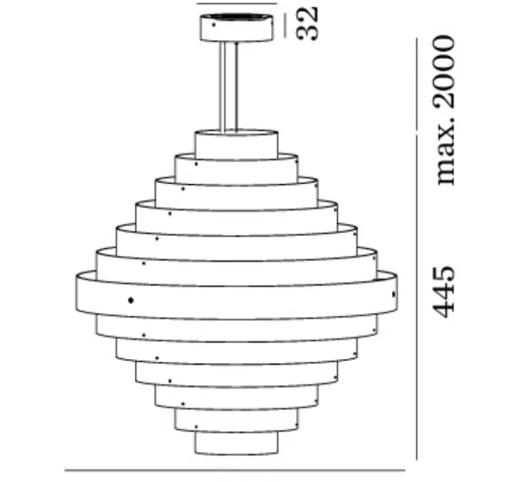 Suspension, J.J.W 05, argent, LED, Ø44,5cm, H44,5cm - Wever&Ducré