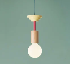 Suspension, JUNIT, Mentis, frêne, fuschia, H25cm - SCHNEID