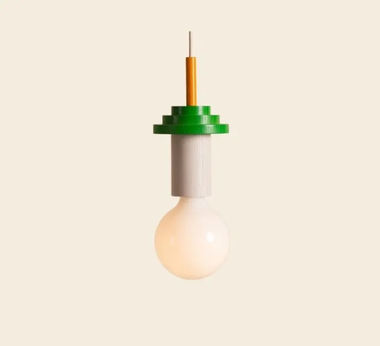 Suspension, Junit Torta, Crème, vert, orange, Ø12cm, H36cm - Schneid